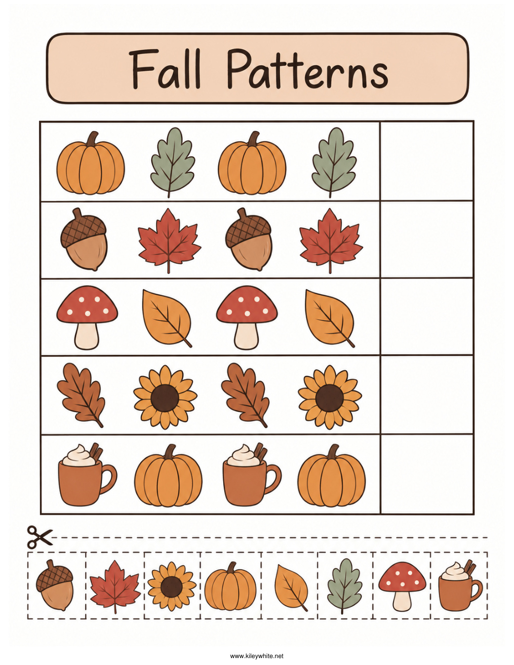 Fall Patterns printable preview